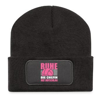 Volleyball Coach Gifts Volleyball Player - Recycled Patch Beanie - dark grey - Front