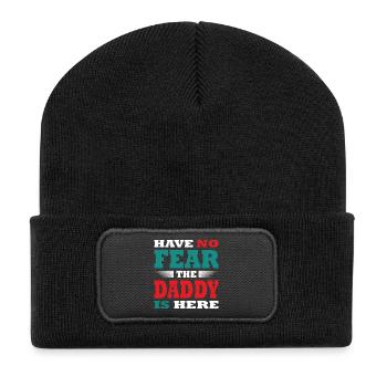 N’ayez pas peur que le papa soit là Tenue - Beanie recyclé à patch - noir - Devant