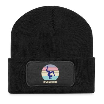 Gymnast Gymnastics Handstand Gymnastics Acrobatics - Recycled Patch Beanie - black - Front