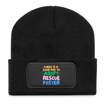ADOPTEZ NE MAGASINEZ PAS - Beanie recyclé à patch - noir - Devant