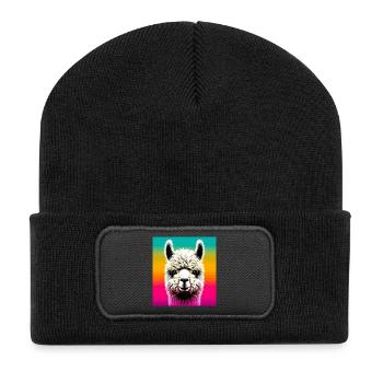 Alpaga - Beanie recyclé à patch - noir - Devant