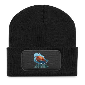 In der Ruhe liegt die Kraft Schildkröte - Recycelte Patch Beanie - Schwarz - Vorne