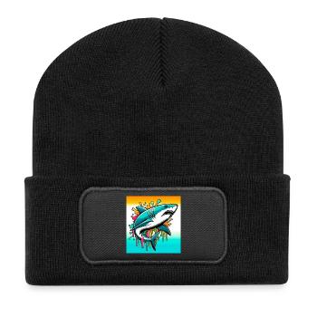 Hai - Recycelte Patch Beanie - Schwarz - Vorne