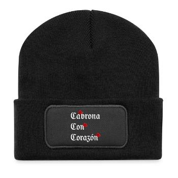 Rose Gothique Mexique - Beanie recyclé à patch - noir - Devant