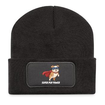Superhero Dog Cape - Recycled Patch Beanie - dark grey - Front