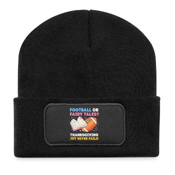 Thanksgiving Gender Reveal Future Maman - Beanie recyclé à patch - noir - Devant