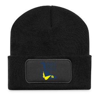 Karte von Meurthe Mosel - Recycelte Patch Beanie - Schwarz - Vorne