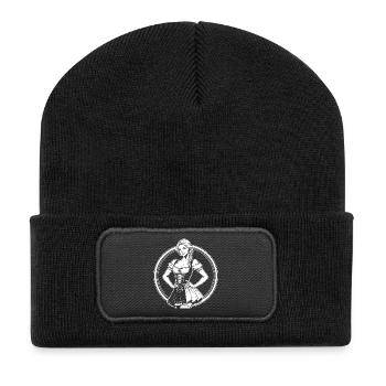 Conception de bande dessinée Dirndl cool - Beanie recyclé à patch - noir - Devant