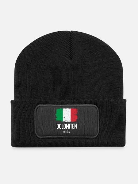 Dolomites - Beanie recyclé à patch - noir