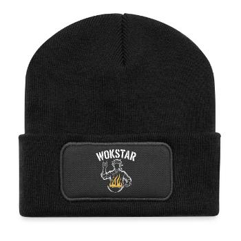 Wok and Rock Wokstar Funny Wok Cooking - Recycled Patch Beanie - black - Front