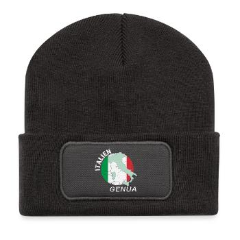 Gênes - Beanie recyclé à patch - charbon - Devant