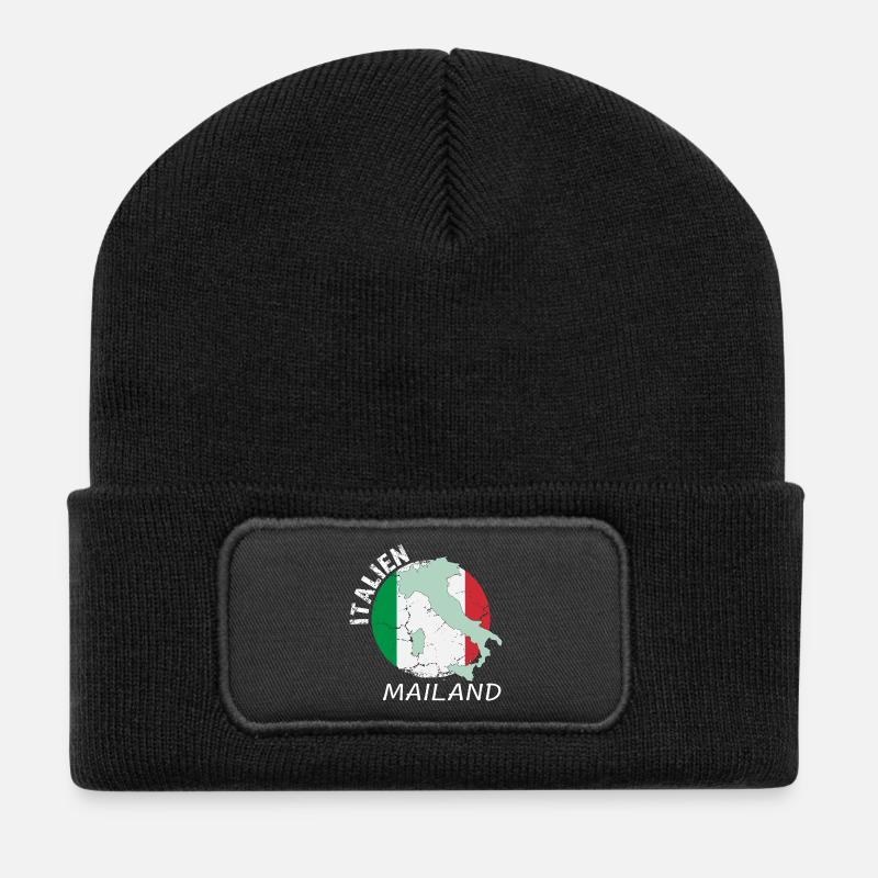 Milan - Beanie recyclé à patch - noir