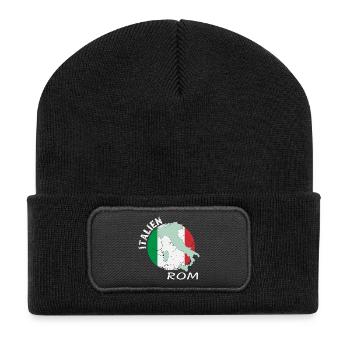 Rome - Beanie recyclé à patch - noir - Devant