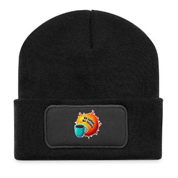 Soleil Pas de Café Pas de Fusion - Beanie recyclé à patch - noir - Devant