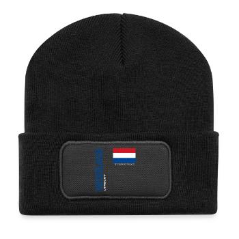 Utrecht - Recycelte Patch Beanie - Schwarz - Vorne
