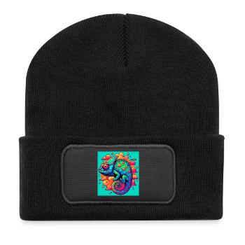 chameleon - Recycled Patch Beanie - black - Front