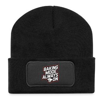 Backmodus Immer An - Recycelte Patch Beanie - Schwarz - Vorne