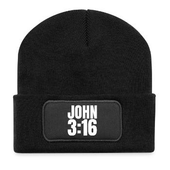 John 3:16 Christian Church of the Faithful John - Recycled Patch Beanie - black - Front