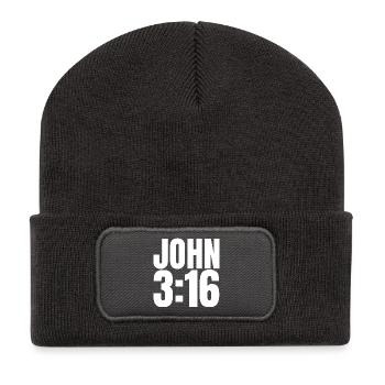 John 3:16 Christian Church of the Faithful John - Recycled Patch Beanie - dark grey - Front