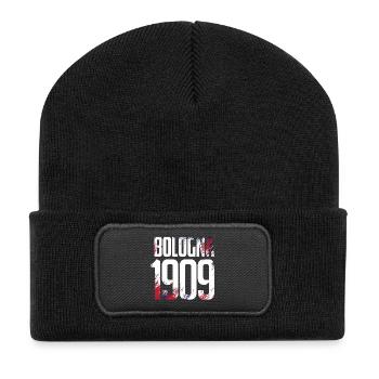 1909 - Beanie recyclé à patch - noir - Devant