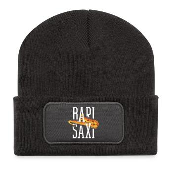 Saxophone - Beanie recyclé à patch - charbon - Devant