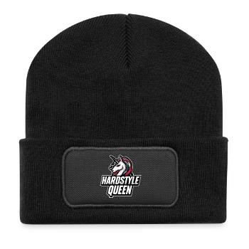 Hardstyle Queen Unicorn Design - Recycled Patch Beanie - black - Front