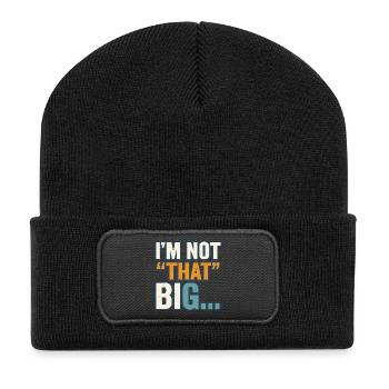 Ich bin nicht dieser große Zitatwitz - Recycelte Patch Beanie - Schwarz - Vorne