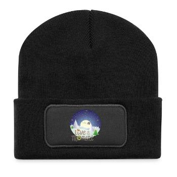 Winter magic Live in the Moment - Recycled Patch Beanie - black - Front