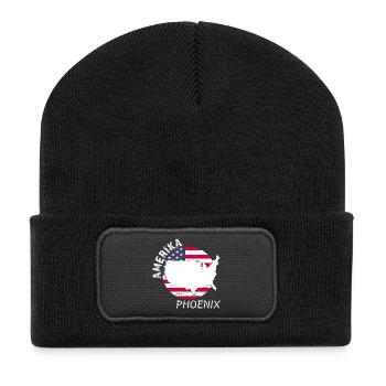 Phoenix - Recycelte Patch Beanie - Schwarz - Vorne