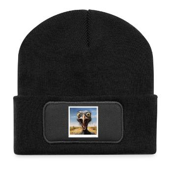 Bouquet hurlant dans le désert - Beanie recyclé à patch - noir - Devant