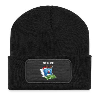 67 Six Seven Memes Christmas Pajamas - Recycled Patch Beanie - black - Front