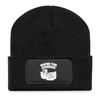 Wasser das Universum - Recycelte Patch Beanie - Schwarz - Vorne