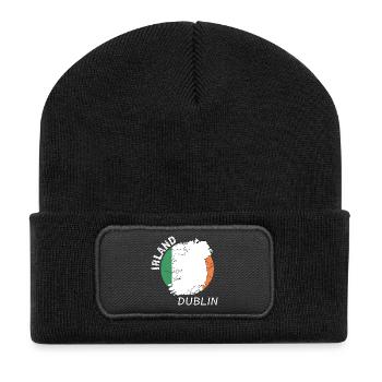 Dublin - Recycelte Patch Beanie - Schwarz - Vorne
