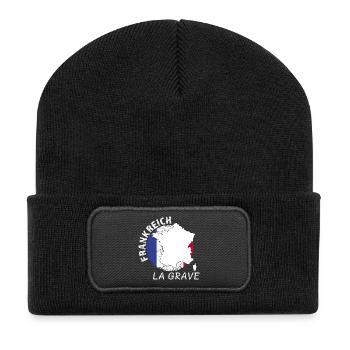 La Grave - Beanie recyclé à patch - noir - Devant