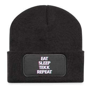 Hardtekk Tekk - Recycelte Patch Beanie - Dunkelgrau - Vorne