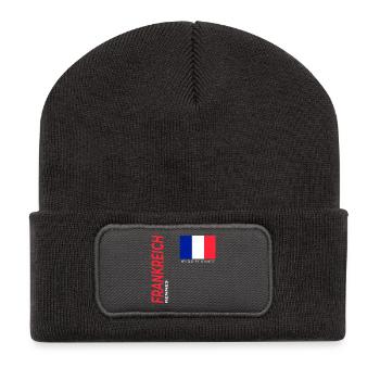 Rennes - Recycelte Patch Beanie - Dunkelgrau - Vorne
