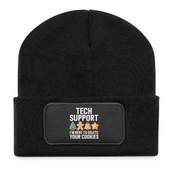 Tech Support Cookies Tee - Recycled Patch Beanie - black - Front