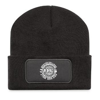 Gift for Janus - Recycled Patch Beanie - dark grey - Front