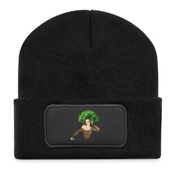 LISTEN THE NATURE - nice people - Beanie recyclé à patch - noir - Devant