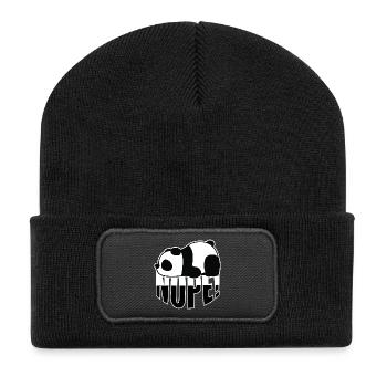 Panda Nope - Recycled Patch Beanie - black - Front