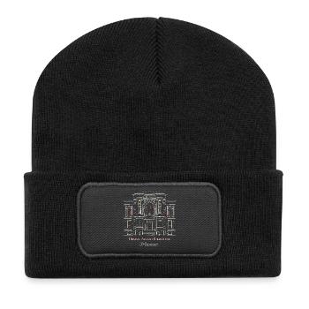 Wolfenbüttel, library hand-drawn - Recycled Patch Beanie - black - Front