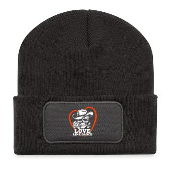 Love Line Dance Skull - Recycelte Patch Beanie - Dunkelgrau - Vorne