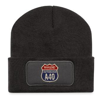 A40 - Ruhr area - Recycled Patch Beanie - dark grey - Front