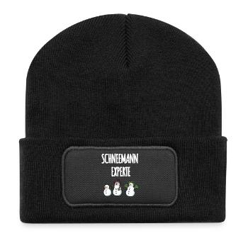 Expert en bonhommes de neige - Beanie recyclé à patch - noir - Devant