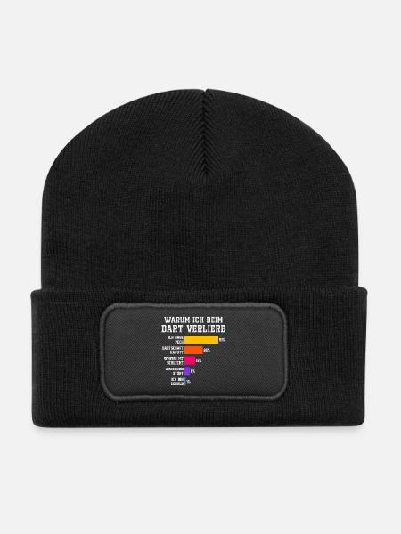Warum ich beim Dart verliere Darts - Recycelte Patch Beanie - Schwarz