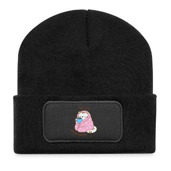 Funny Winter Quotes - Recycled Patch Beanie - black - Front