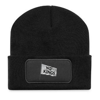 No Kings Flag Peace Symbol - Recycled Patch Beanie - black - Front