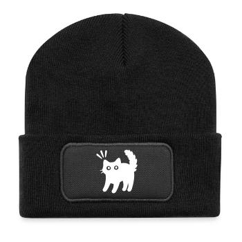 Chat Chat - Beanie recyclé à patch - noir - Devant