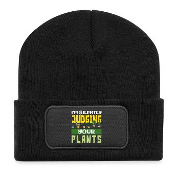 amant des plantes, qui parle tacitement de ses - Beanie recyclé à patch - noir - Devant