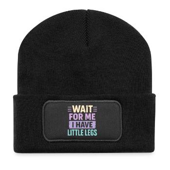Cute Saying Humor Meme Funny Gift Idea - Recycled Patch Beanie - black - Front